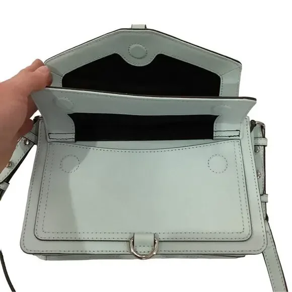 Rebecca Minkoff Hudson Moto Mini Crossbody Bag In Light Turquoise
